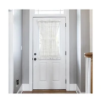 Ellis Curtain Cotton Voile 1.5" Rod Pocket Semi Sheer Door Curain Panel 40" x 72" White