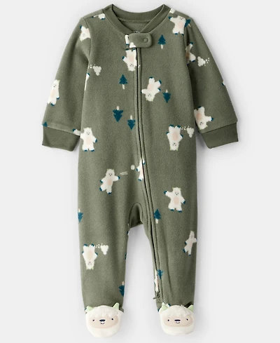 Carter's Baby Boys Yeti Fleece Loose Fit Sleep and Play Pajama
