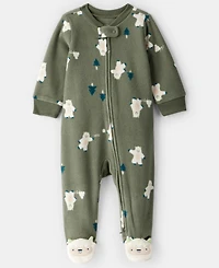 Carter's Baby Boys Yeti Fleece Loose Fit Sleep and Play Pajama