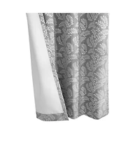 Thermaplus Patricia Blackout Providing Absolute Privacy Minimal Look to Any Room Grommet Curtain Panel 52" x 84" Silver