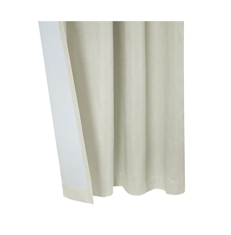 Thermaplus Vigo Blackout Provide Absolute Privacy Cost Cutting Benefits Grommet Curtain Panel 52" x Off-white