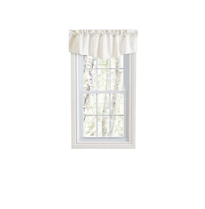 Ellis Classic Tailored Design in a Perma Press Fabric 3" Rod Pocket Lined Tapered Valance 42"x18" Natural