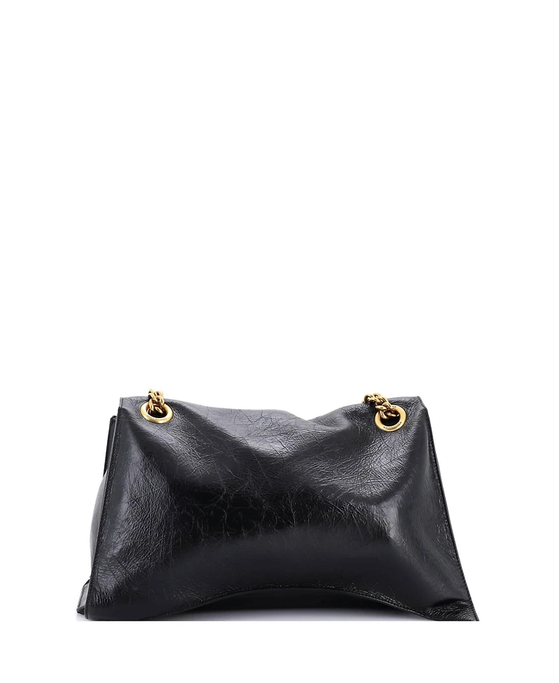 Pre-Owned Balenciaga Crush Chain Flap Bag Leather