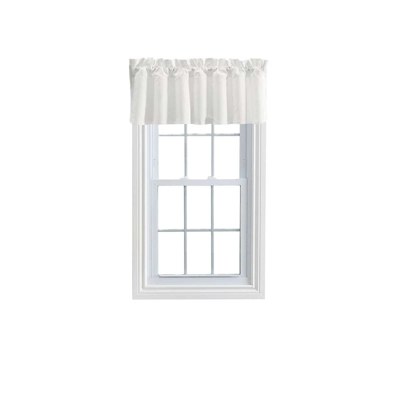 Ellis Stacey 3" Rod Pocket High Quality Fabric Solid Color Window Lined Filler Valance 42"x13" Ice Cream