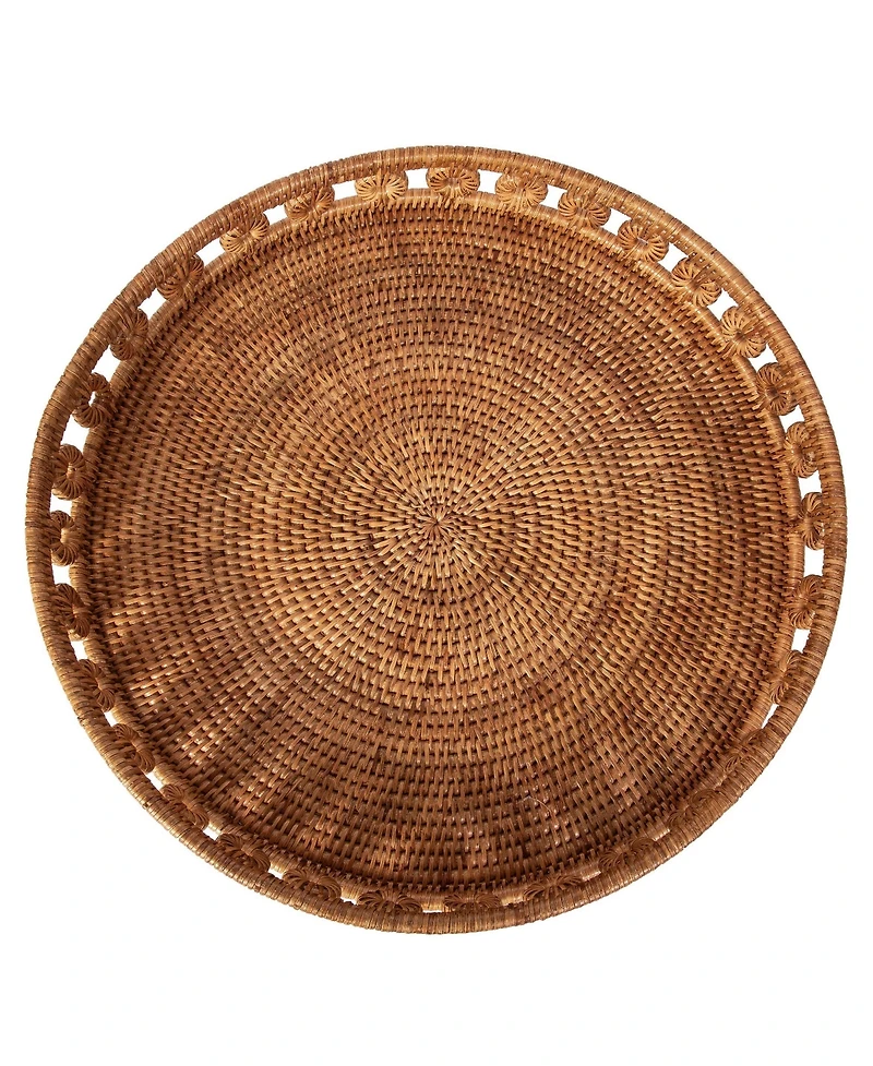 Artifacts Rattan Inna Design Round Tray 19"