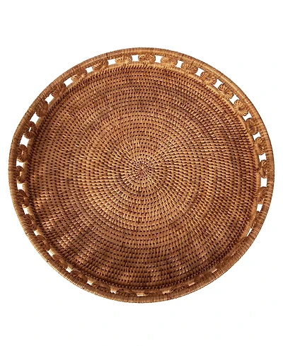 Artifacts Rattan Inna Design Round Tray 19"