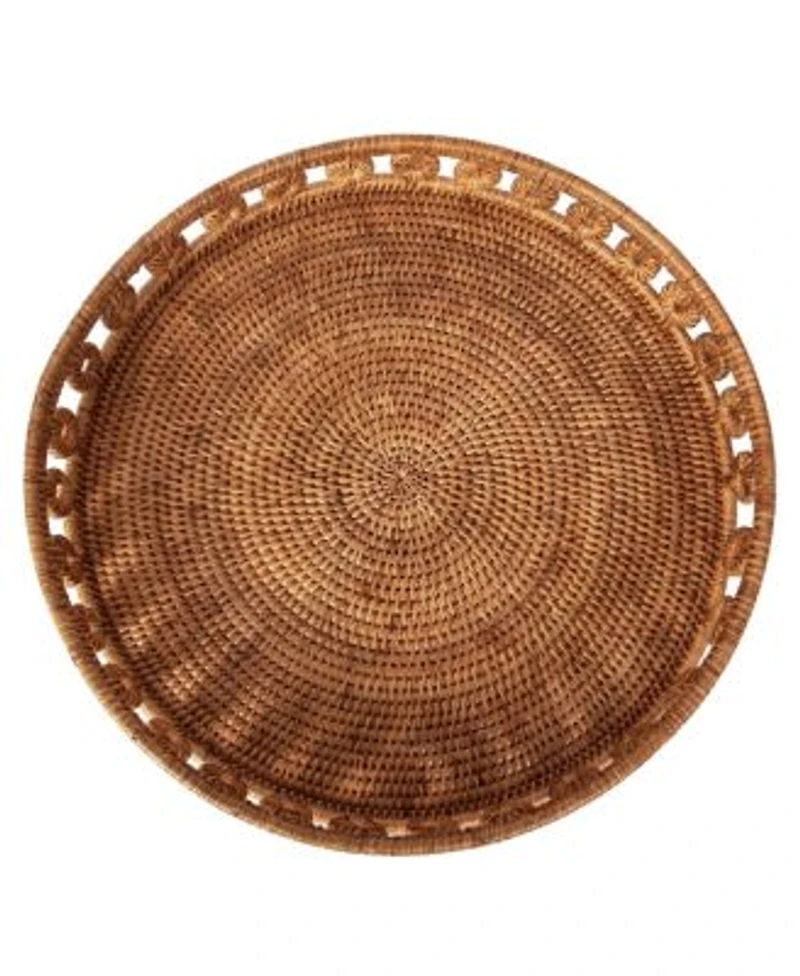 Artifacts Rattan Inna Design Round Tray 19 X22