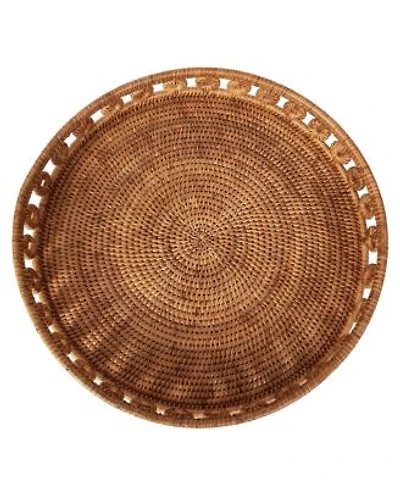 Artifacts Rattan Inna Design Round Tray 19 X22