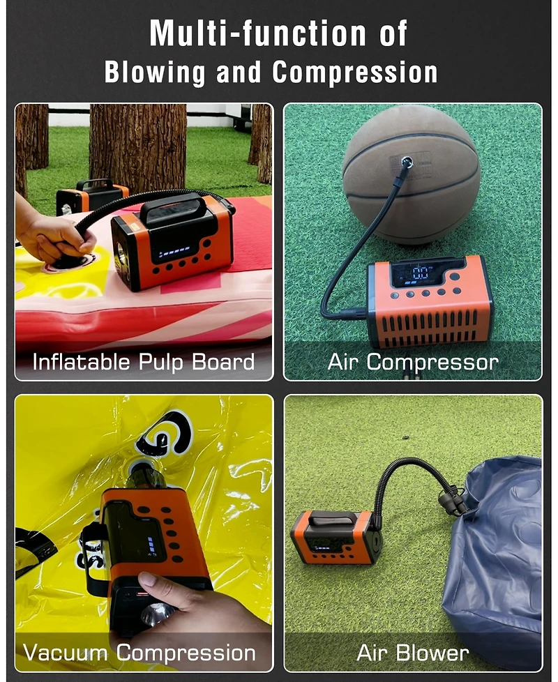 Alpha DigitalCar Jump Start, 150PSI Air and Vacuum: 3000A for 8.0L Gas/6.0L Diesel