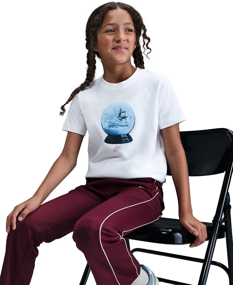 Nike Girls Sportswear Printed Short-Sleeve T-Shirt