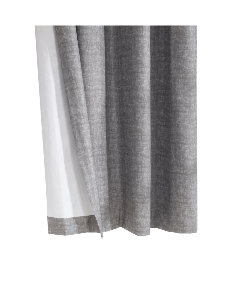 Thermaplus 100% Polyester Mason Lightweight Texture Printed Blackout Grommet Curtain Panel 52" x Grey