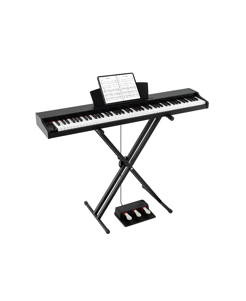 Sugift 88-Key Keyboard Piano Set with Adjustable Stand