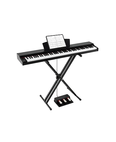 Sugift 88-Key Keyboard Piano Set with Adjustable Stand