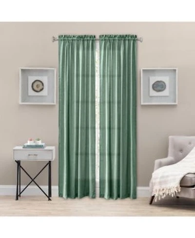 Ellis Curtain Portland Crushed Taffeta Rod Pocket Tailored Panel 48x84 X22 Spa