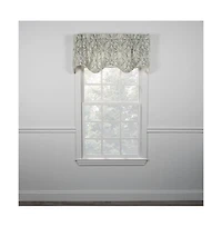 Ellis Curtain Blissfullness High Quality Room Darkening Solid Natural Color Lined Scallop Window Valance - 50x15", Spa