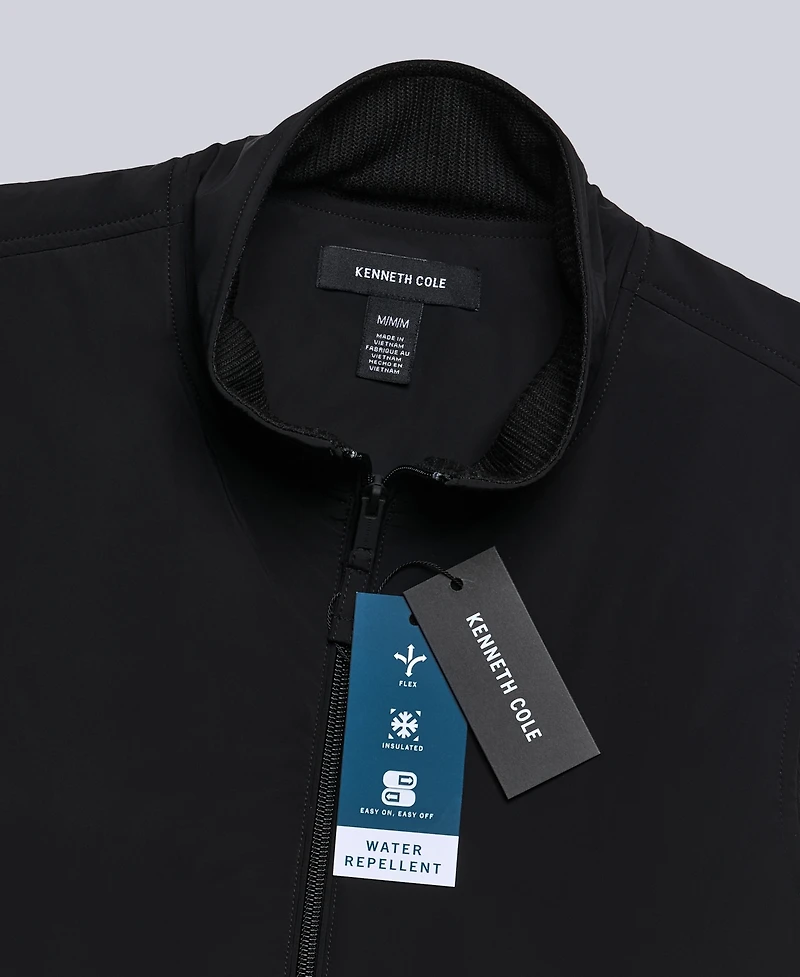 Kenneth Cole Men's Mixed Media Mock Neck Vest