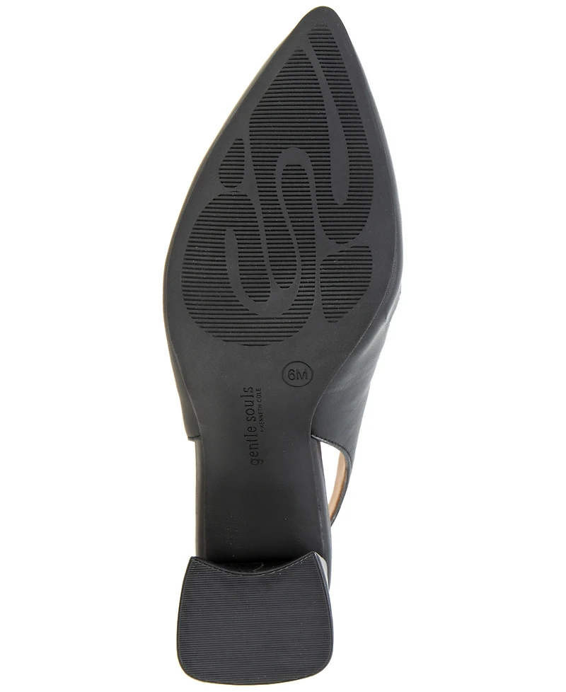 Gentle Souls Women's Dawson Pointy Toe Leather Slingback Pumps