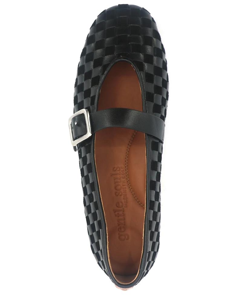 Gentle Souls Women's Winifred Woven Square Toe Flats