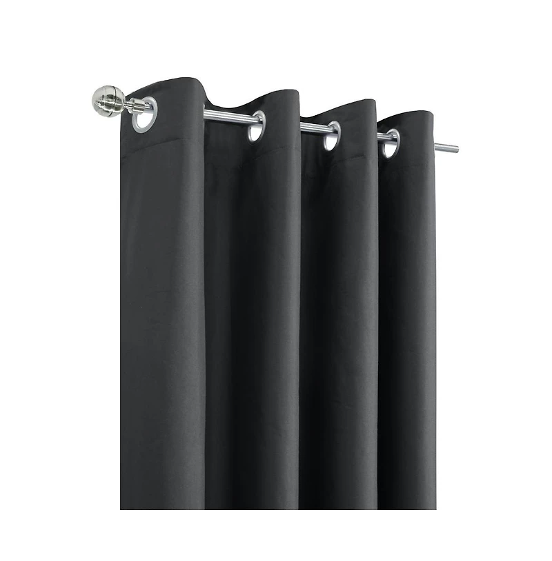 Thermaplus Alpine Blackout Premium Stylish and Functional Grommet Curtain Panel 52" x 108" Charcoal