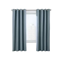 Thermaplus Ventura Blackout Grommet Curtain Panel Pair Frame Your Windows with Subtle Slub Textured Motif Each 78" x 84