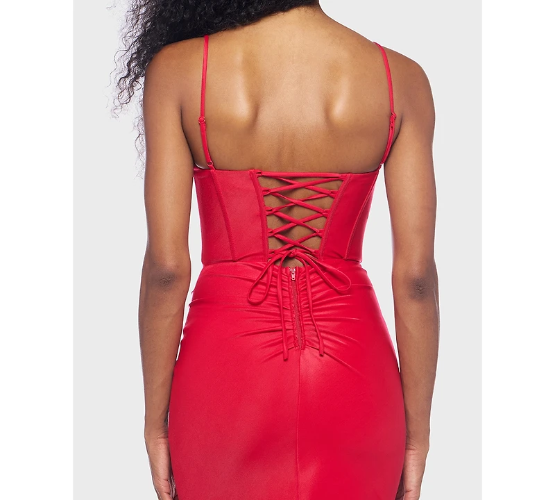 Alex & Sophia Juniors' Shimmer Sleeveless Dress