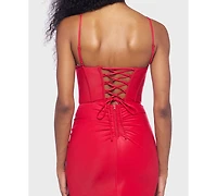 Alex & Sophia Juniors' Shimmer Sleeveless Dress