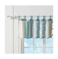 Greenland Home Fashions Thalia Stylized Florals and Geometric Prints Bohemian Ultimate Comfort Valance 84"x21" Blue