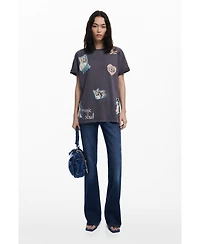 Desigual Women's Printed Crop T-shirt