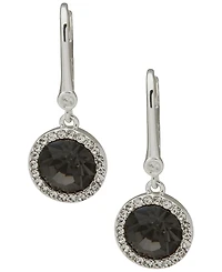 Dkny Glass Crystal Stone Inlay Drop Earrings