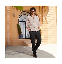 Campus Sutra Men's Dusty Pink Illuminator-Tactile Shirt