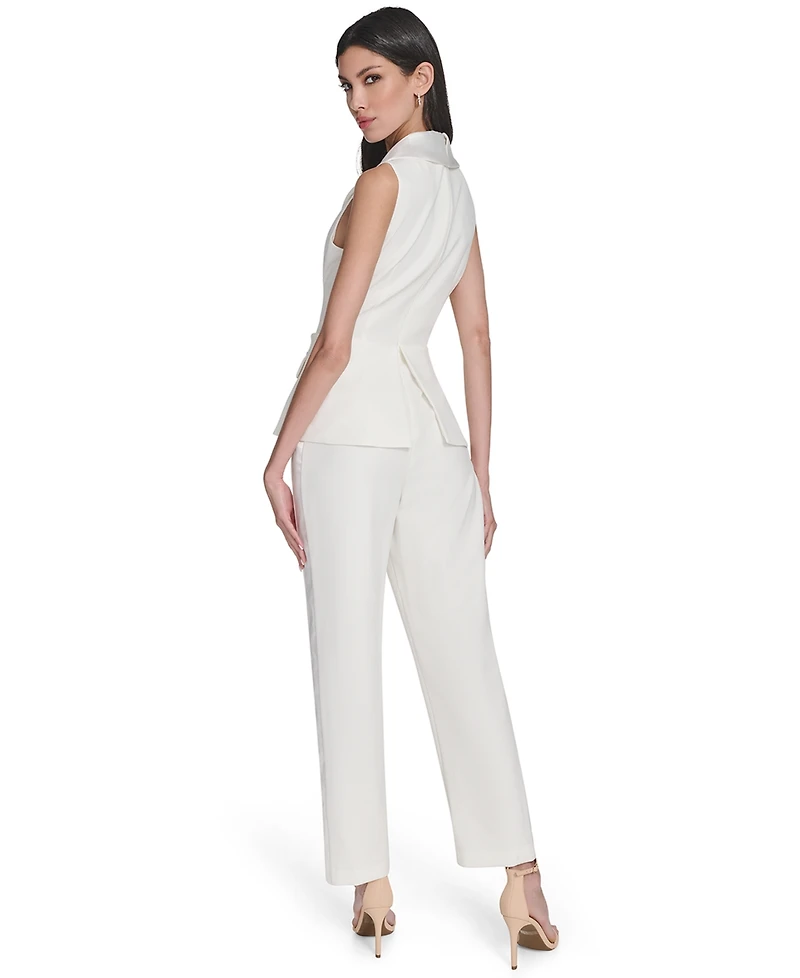 Eliza J Women's V-Neck Peplum Jumpsuit