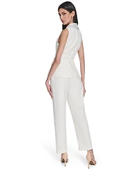 Eliza J Women's V-Neck Peplum Jumpsuit