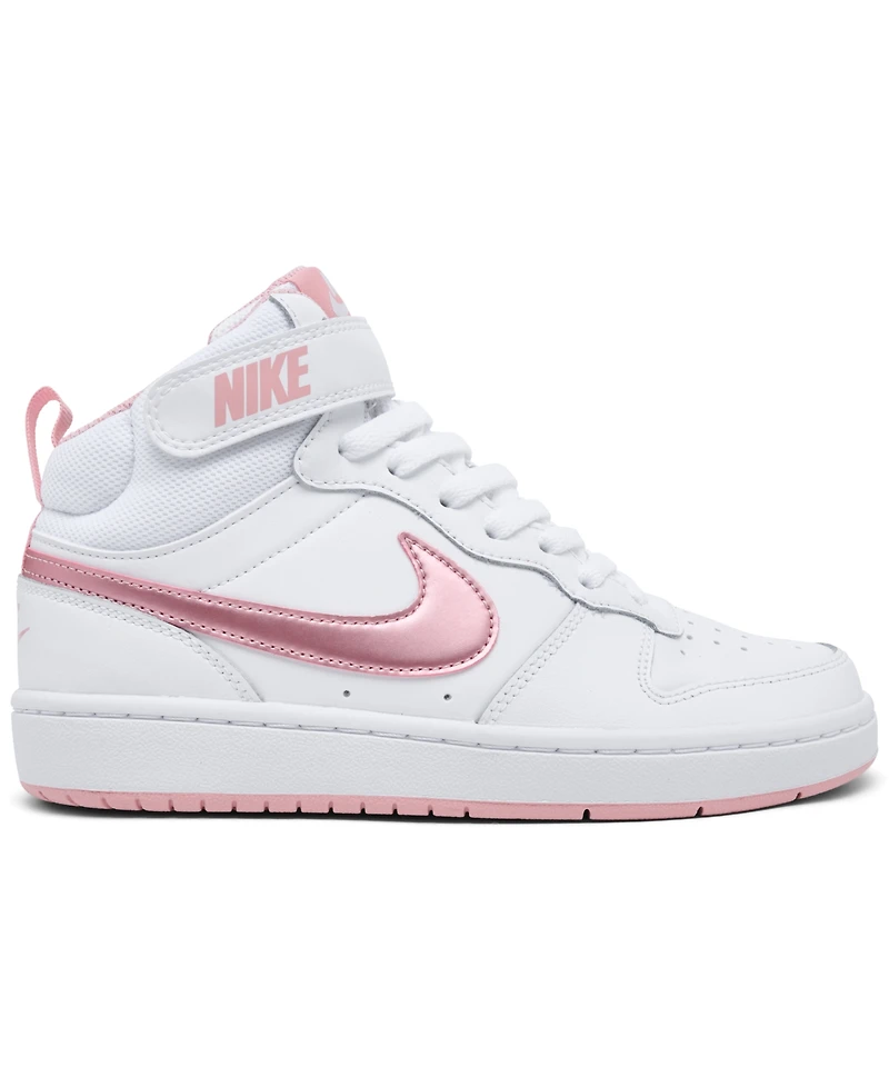 Nike Big Girls Court Borough Mid 2 Casual Sneakers from Finish Line