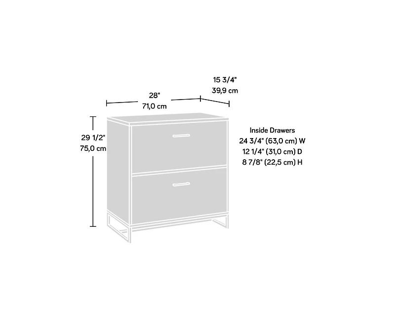 Casainc Storage File Cabinet with 2 Drawers