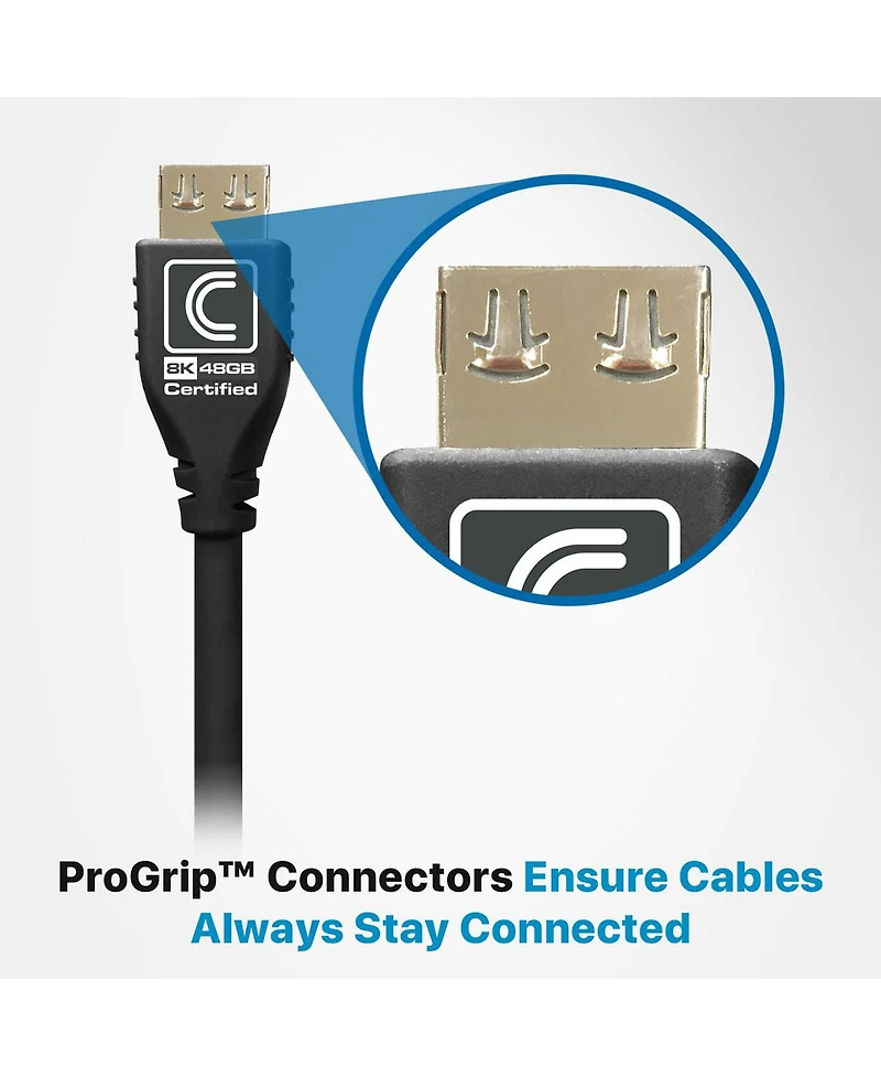 Comprehensive 9' MicroFlex Pro Av/It Integrator Series 8K 48Gbps Hdmi Cable with ProGrip, Jet Black