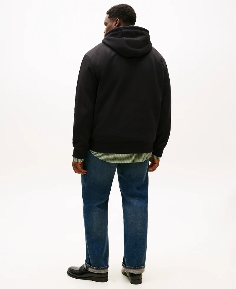 Tommy Hilfiger Men's Big & Tall Embroidered Flag Hooded Sweatshirt