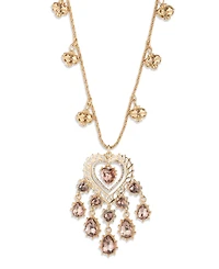Marchesa Glass Stone Gold-Tone Heart Pendant Necklace