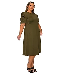 L I V D Plus Aleyna Flare Dress