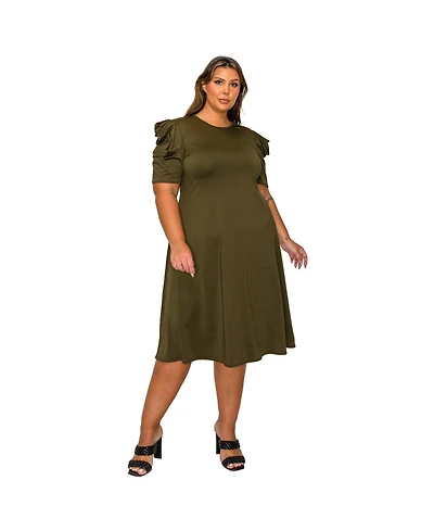 L I V D Plus Aleyna Flare Dress