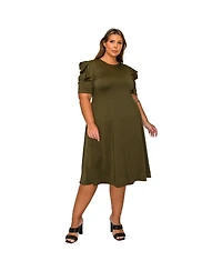 L I V D Plus Aleyna Flare Dress
