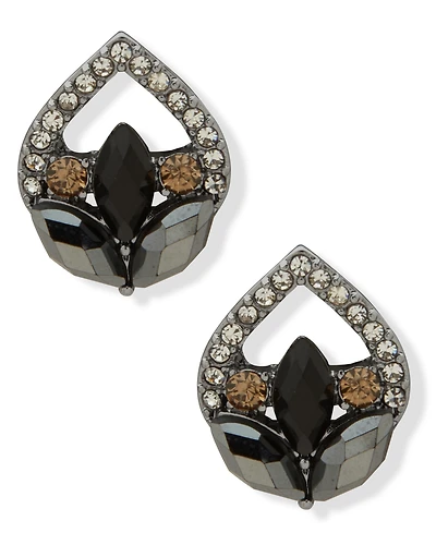 lonna & lilly Hematite-Tone Cluster Stud Earrings