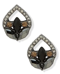 lonna & lilly Hematite-Tone Cluster Stud Earrings