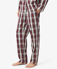 Lacoste Men's Plaid Pattern Pajama Set