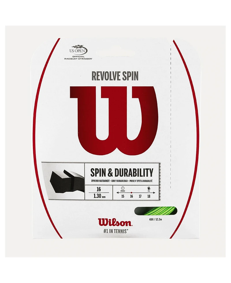 Wilson Revolve Spin 16g Green Tennis String - Green