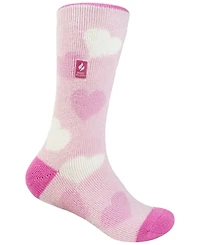 Heat Holders Boys' and Girls' 4-20 Harper Hearts Crew Socks