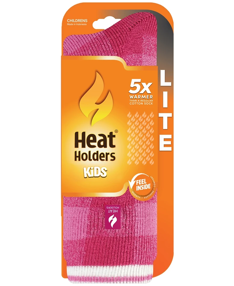 Heat Holders Girls' 4-16 Ella Plaid Slipper Socks