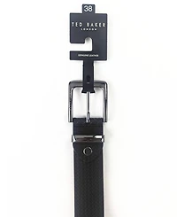 Ted Baker London Men's Black Embossed Leather Belt