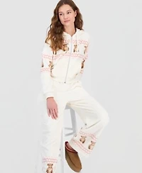 Sincerely Jules Fleece Zippered Hoodie Wide Leg Pants