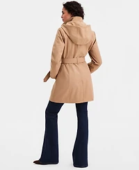Calvin Klein Petite Belted Zip-Front Raincoat