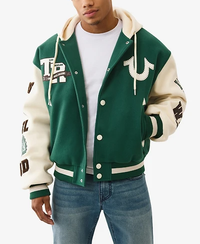 True Religion Men's Retro Varsity Jacket